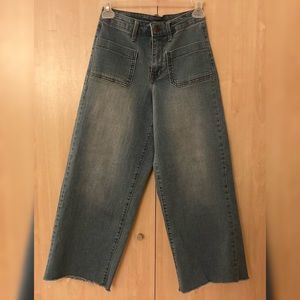 Cropped high rise jeans